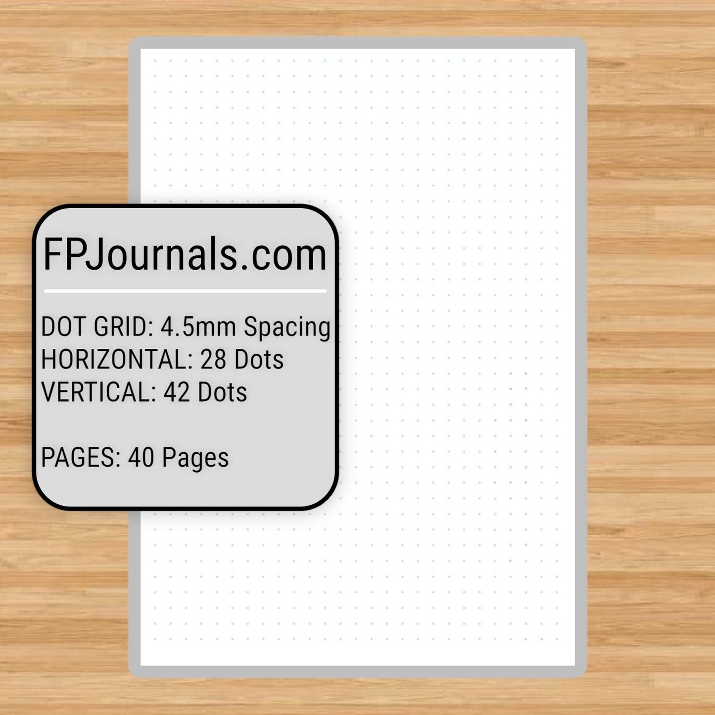 A5 Dot Grid Travelers Notebook Insert – Fountain Pen Friendly, Hand-Stitched Kraft Cover
