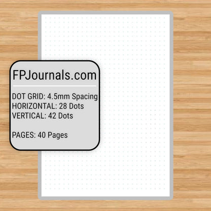 A5 Dot Grid Travelers Notebook Insert – Fountain Pen Friendly, Hand-Stitched Kraft Cover