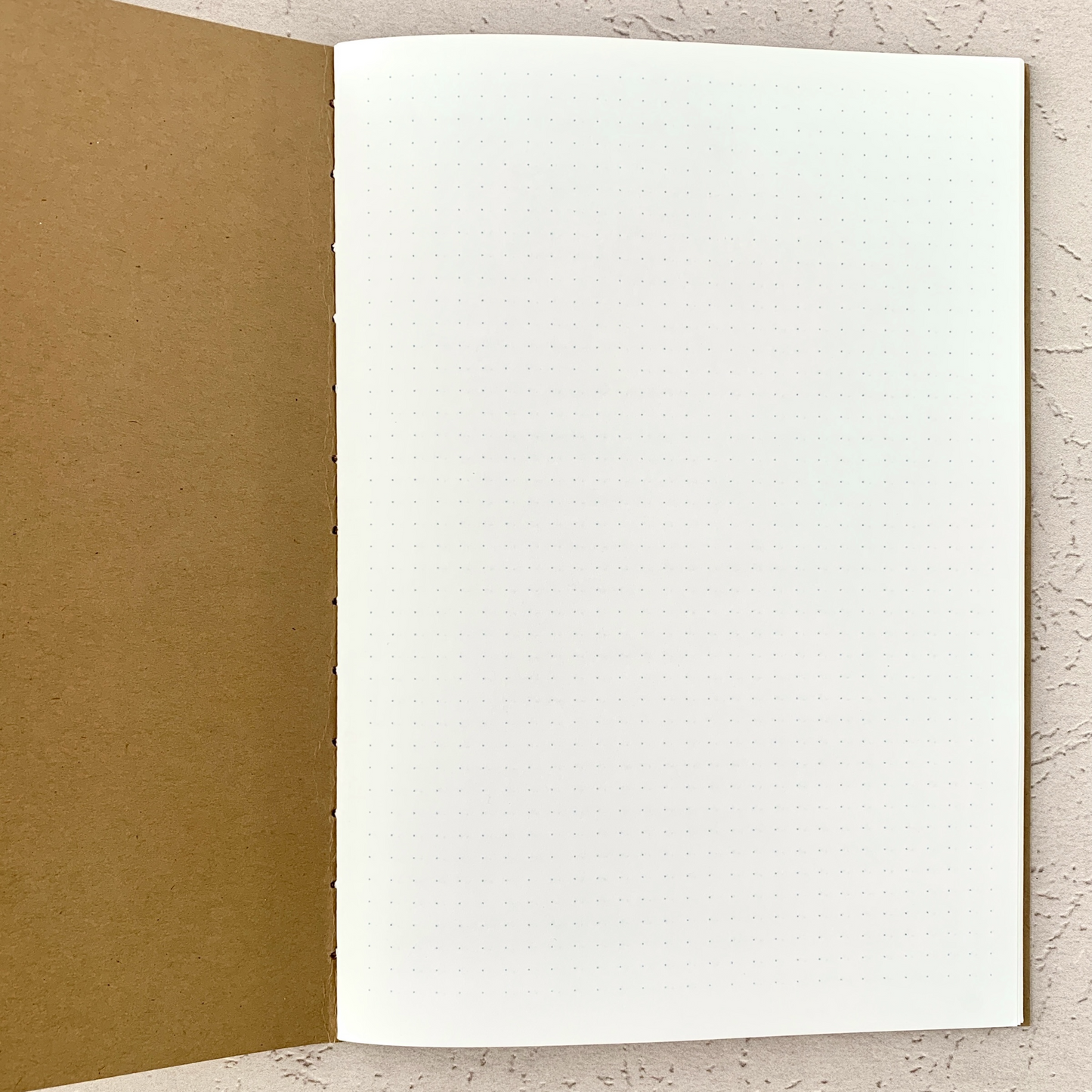 A5 Dot Grid Travelers Notebook Insert – Fountain Pen Friendly, Hand-Stitched Kraft Cover