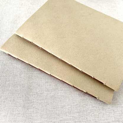A6 Dot Grid Travelers Notebook Insert - Fountain Pen Friendly, Hand-Stitched Kraft Cover