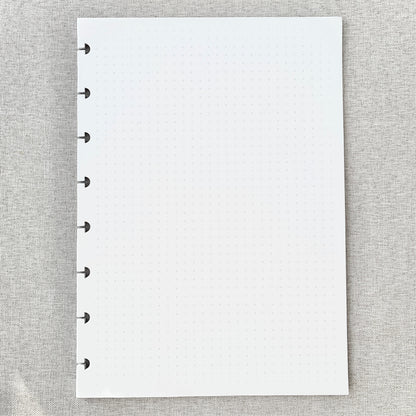 Dot Grid Discbound Notebook Insert - A5 Junior - Dot Grid - Fountain Pen Friendly Paper